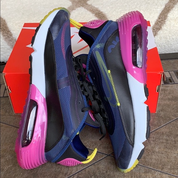 Nike Shoes | Nike Air Max 290 Blue Voidchrome Yellow Wmns | Poshmark